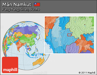 Political Location Map of Mān Namkut