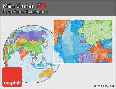 Political Location Map of Mān Ūmhai
