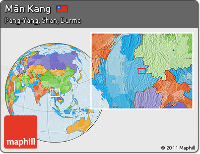 Political Location Map of Mān Kang