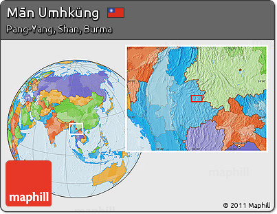 Political Location Map of Mān Umhküng