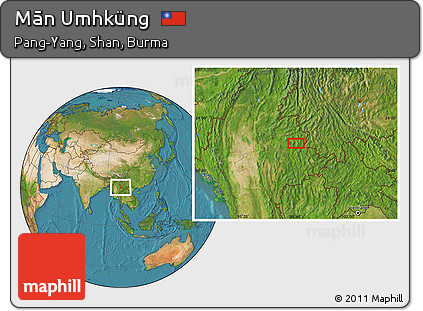 Satellite Location Map of Mān Umhküng