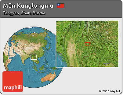 Satellite Location Map of Mān Kunglongmu