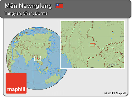 Savanna Style Location Map of Mān Nawngleng
