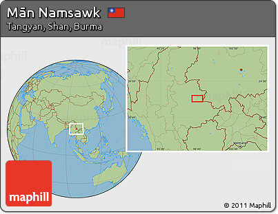 Savanna Style Location Map of Mān Namsawk