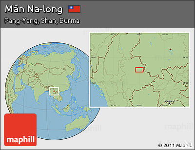 Savanna Style Location Map of Mān Na-long
