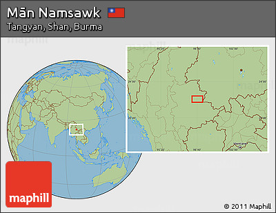 Savanna Style Location Map of Mān Namsawk