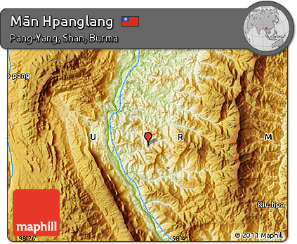 Physical Map of Mān Hpanglang