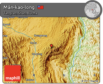 Physical Map of Mān-kao-long