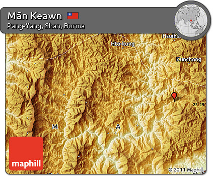 Physical Map of Mān Keawn