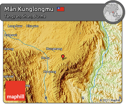 Physical Map of Mān Kunglongmu