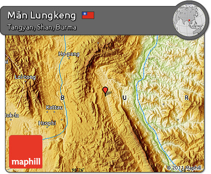 Physical Map of Mān Lungkeng