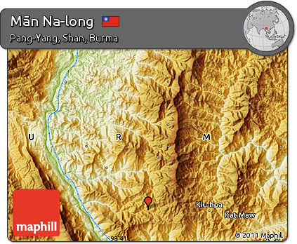 Physical Map of Mān Na-long