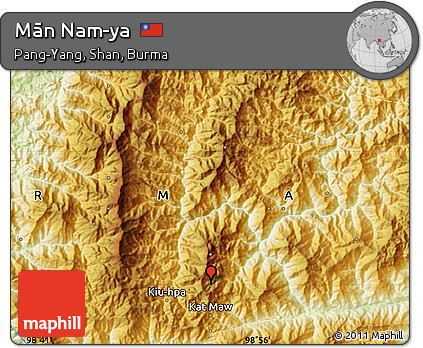 Physical Map of Mān Nam-ya
