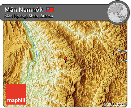 Physical Map of Mān Namnōk