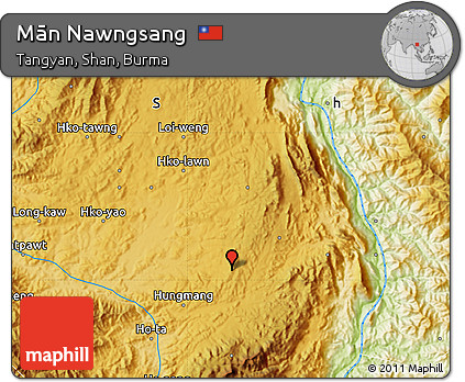Physical Map of Mān Nawngsang