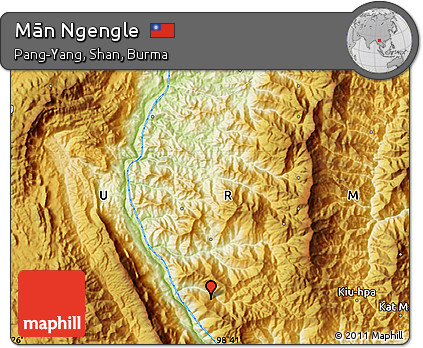 Physical Map of Mān Ngengle