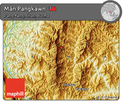 Physical Map of Mān Pangkawn
