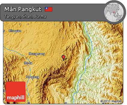Physical Map of Mān Pangküt