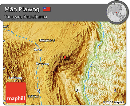Physical Map of Mān Plawng