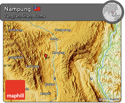 Physical Map of Nampung