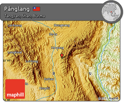 Physical Map of Pānglang