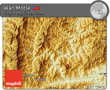 Physical Map of Wān Motle