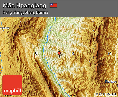 Physical Map of Mān Hpanglang