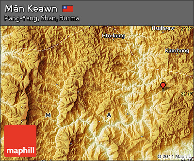 Physical Map of Mān Keawn