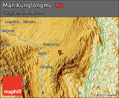 Physical Map of Mān Kunglongmu