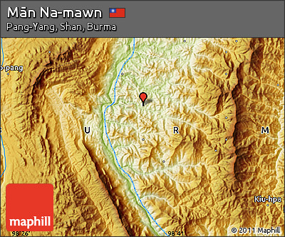 Physical Map of Mān Na-mawn