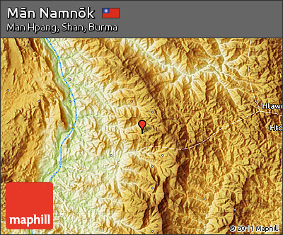 Physical Map of Mān Namnōk