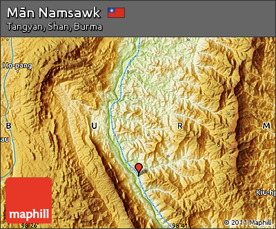 Physical Map of Mān Namsawk