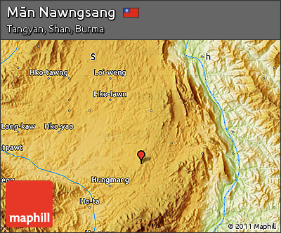 Physical Map of Mān Nawngsang