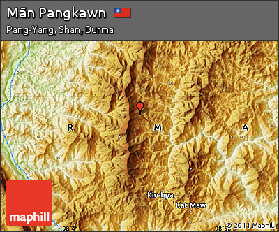 Physical Map of Mān Pangkawn