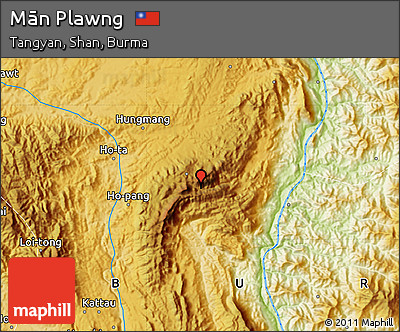 Physical Map of Mān Plawng