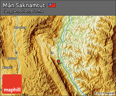 Physical Map of Mān Saknamtut