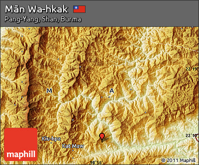 Physical Map of Mān Wa-hkak
