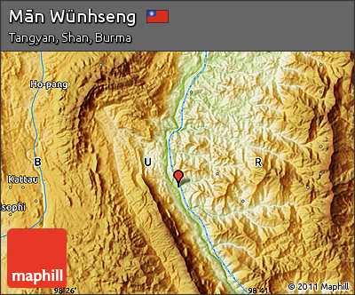 Physical Map of Mān Wünhseng