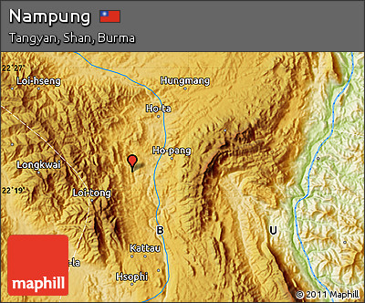 Physical Map of Nampung