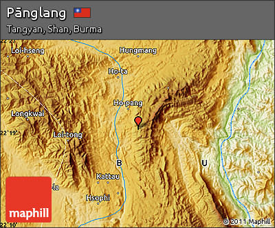 Physical Map of Pānglang
