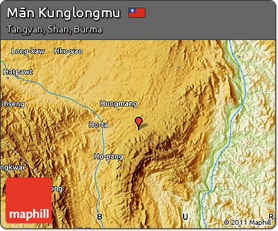 Physical Map of Mān Kunglongmu