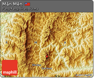 Physical Map of Mān Mēn