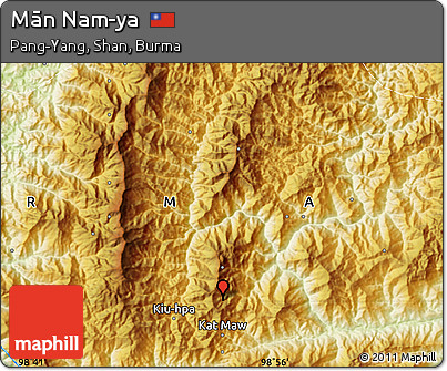 Physical Map of Mān Nam-ya
