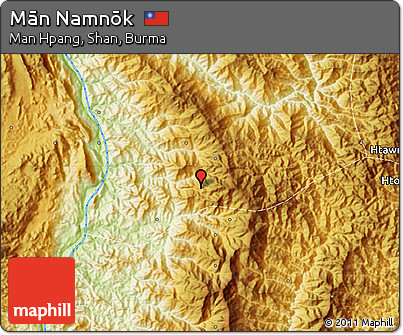 Physical Map of Mān Namnōk