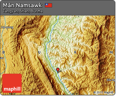 Physical Map of Mān Namsawk