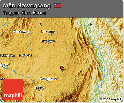 Physical Map of Mān Nawngsang