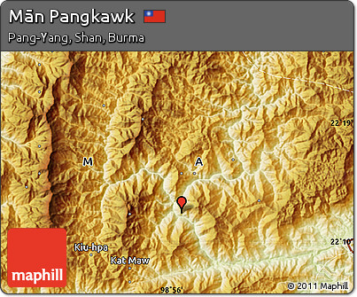 Physical Map of Mān Pangkawk