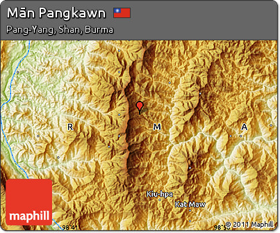 Physical Map of Mān Pangkawn