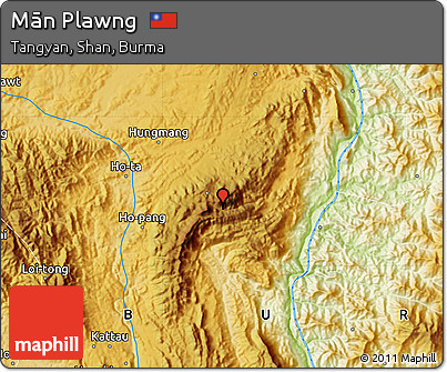 Physical Map of Mān Plawng
