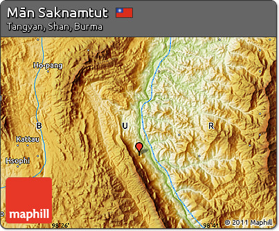 Physical Map of Mān Saknamtut